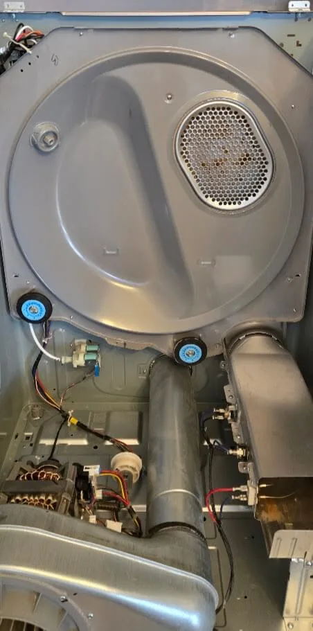 Samsung dryer control panel during a no-start diagnosis